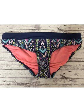 Title Nine bikini bottom Low Rise Swim Geometric Print Women’s Medium Active